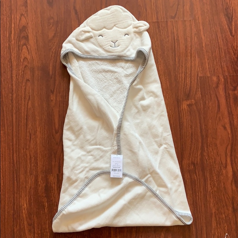 Carter’s Lamb Hooded Baby Bath Towel | NWT